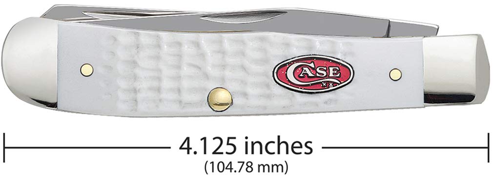 Case WR XX Pocket Knife Sparxx White Jigged Synthetic Trapper Item #60182 - (6254 SS) - Length Closed: 4 1/8 Inches