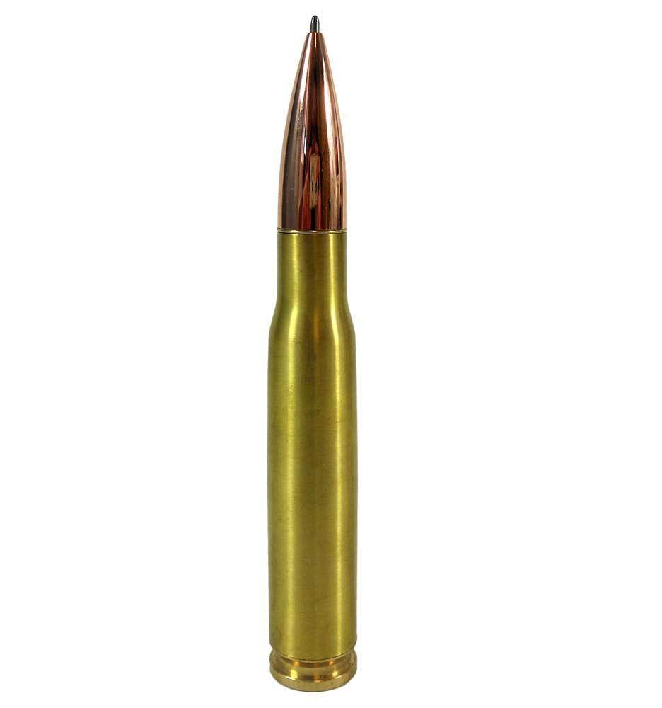 Caliber Gourmet 50 Caliber Bullet Twist Tactical Pen, Gold Plated, Realistic Refillable 50 Cal Bullet Pen for Hunters, Military, & Outdoor Enthusiasts, Ideal Gift for Father's Day, Birthday, Christmas