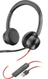 Plantronics Poly - Blackwire 8225 Wired Headset with Boom Mic Dual-Ear (Stereo) Computer Headset - USB-A to Connect to Your PC/Mac - Active Noise Canceling-Works with Teams (Certified), Zoom &More