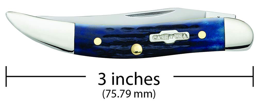 Case WR XX Pocket Knife Navy Blue Small Texas Toothpick Item #2804 - (610096 SS) - Length Closed: 3 Inches