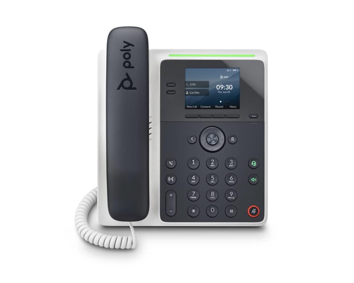 Poly Edge E100 IP Phone - Corded - Corded - Desktop, Wall Mountable