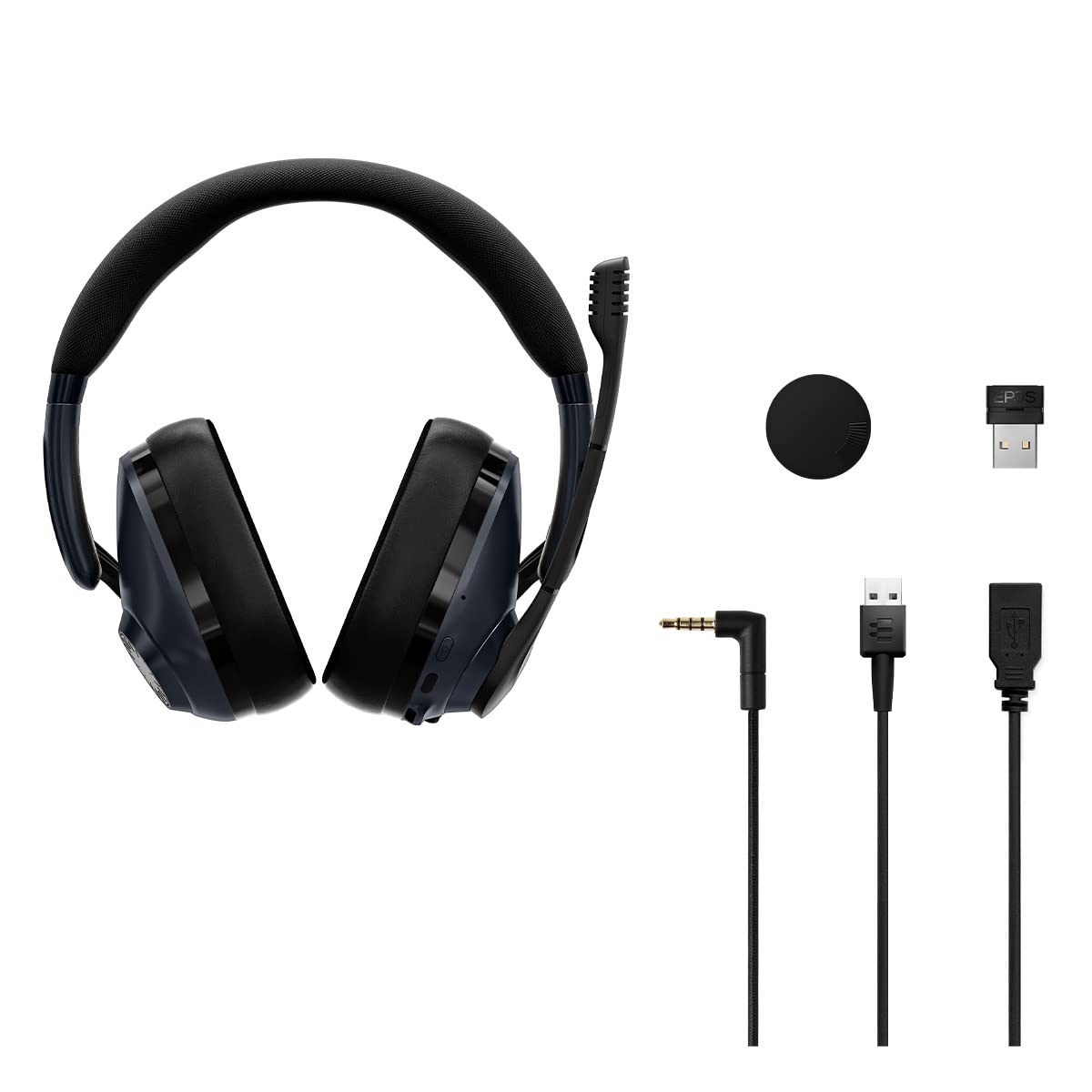 EPOS Gaming H3Pro Hybrid Gaming Headset - PC Headphones with Microphone - Noise-Cancellation, Adjustable, Smart Button Audio Mixing, Bluetooth, Gaming Suite, Surround Sound - Windows 10,Midnight Blue