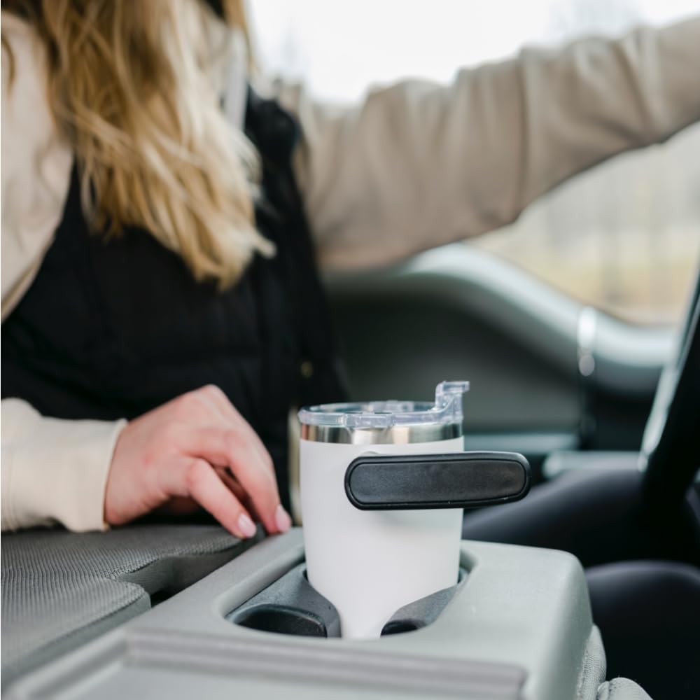OUTSIDER The AM 17 oz Stainless Steel Vacuum Insulated Coffee Mug with 180° Rotating Swivel Handle and Lockable Spill Proof Lid – Travel Tumbler for Outdoor, Home & Office - Black