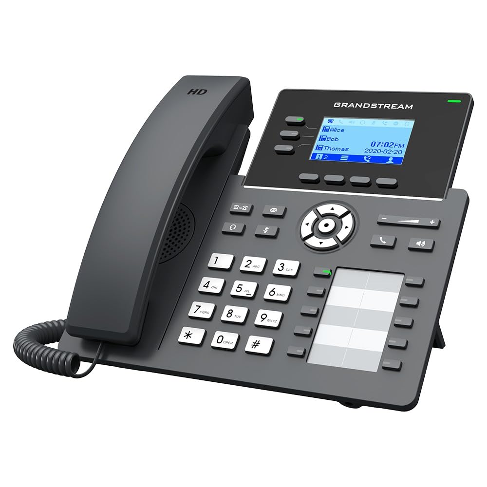 Grandstream GRP2604 IP Phone | 3 Lines, 6 SIP Accounts | 2.7-Inch LCD Display | Dual-Port Gigabit Ethernet