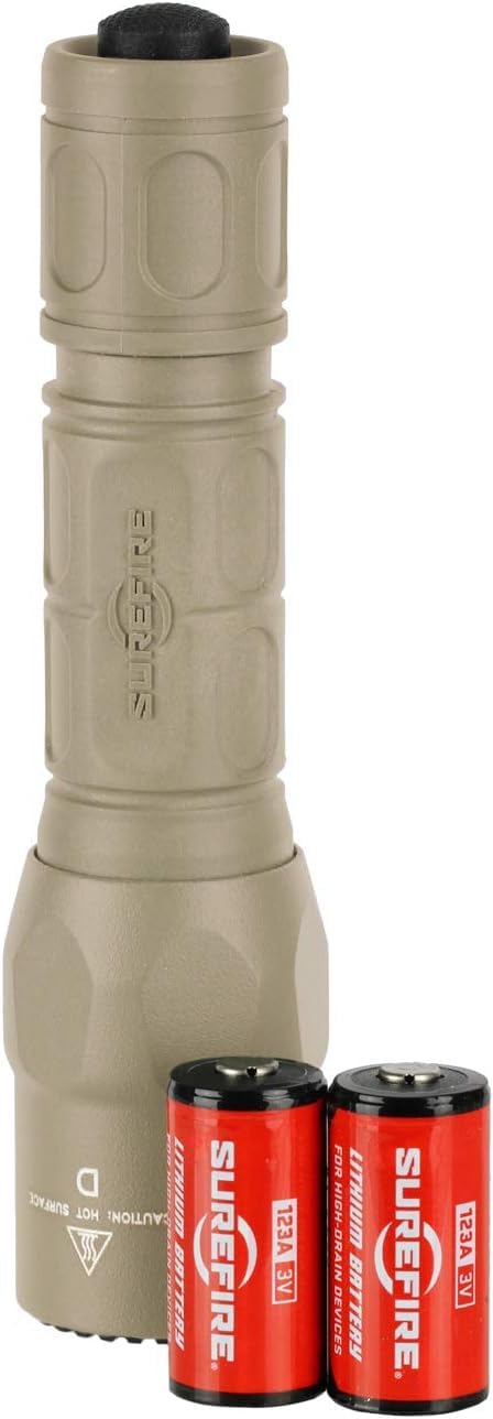 SureFire G2X Pro Dual-Output LED Flashlight with click switch, Desert Tan, Small