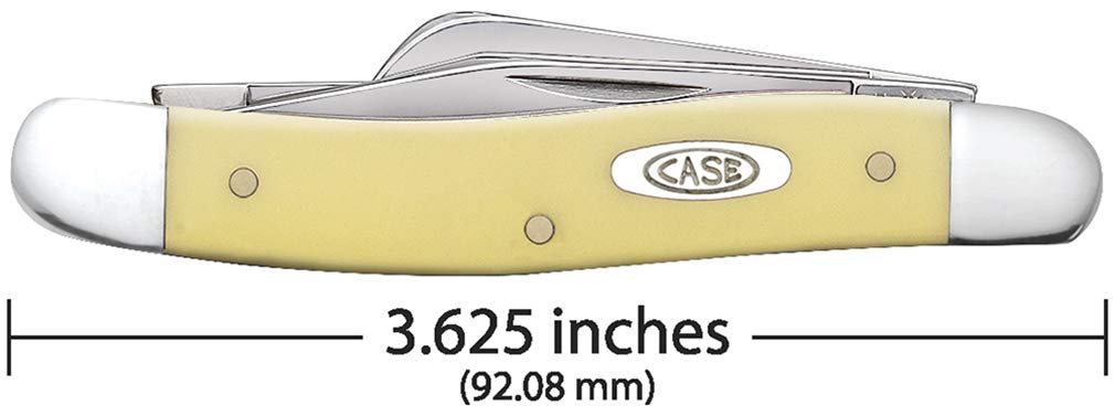 Case XX WR Pocket Knife Yellow Synthetic Medium Stockman SS Item #80035 - (3318 SS) - Length Closed: 3 5/8 Inches