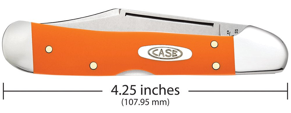 Case XX WR Pocket Knife, ORANGE SYNTHETIC COPPERLOCK ItemNumber 80508 - (41549L SS) Length Closed: 4 1/4 Inches