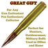 Caliber Gourmet 50 Caliber Bullet Twist Tactical Pen, Gold Plated, Realistic Refillable 50 Cal Bullet Pen for Hunters, Military, & Outdoor Enthusiasts, Ideal Gift for Father's Day, Birthday, Christmas