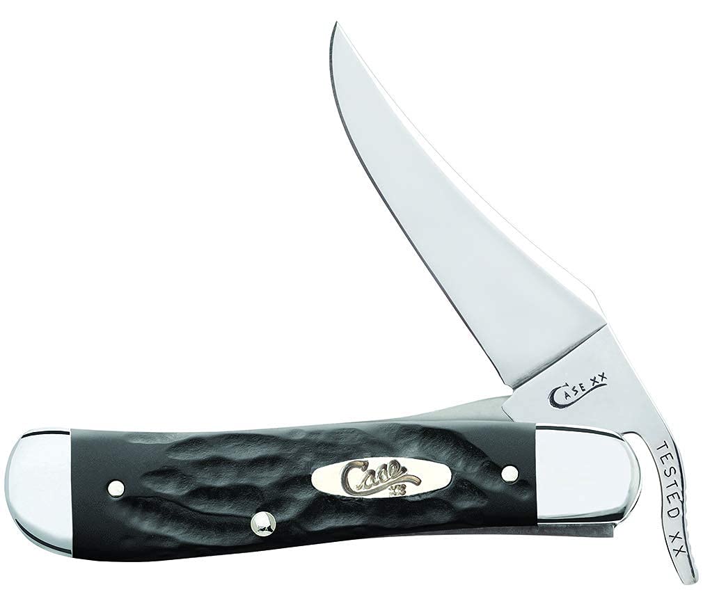 Case XX WR Pocket Knife Rough Black Jigged Synthetic Russlock Item #18224 - (61953L SS) - Length Closed: 4 1/4 Inches …
