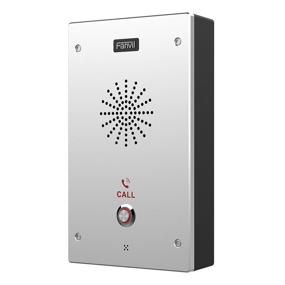 Fanvil I16S SIP Video Intercom; K10 anti-collision; IP65 Waterproof; Anti-tamper Alarm; HD Voice Speech; Built-in 3W Speaker; Audio Line Out Port; Support Built-in TF Card Slot; DC12V-24V/1A