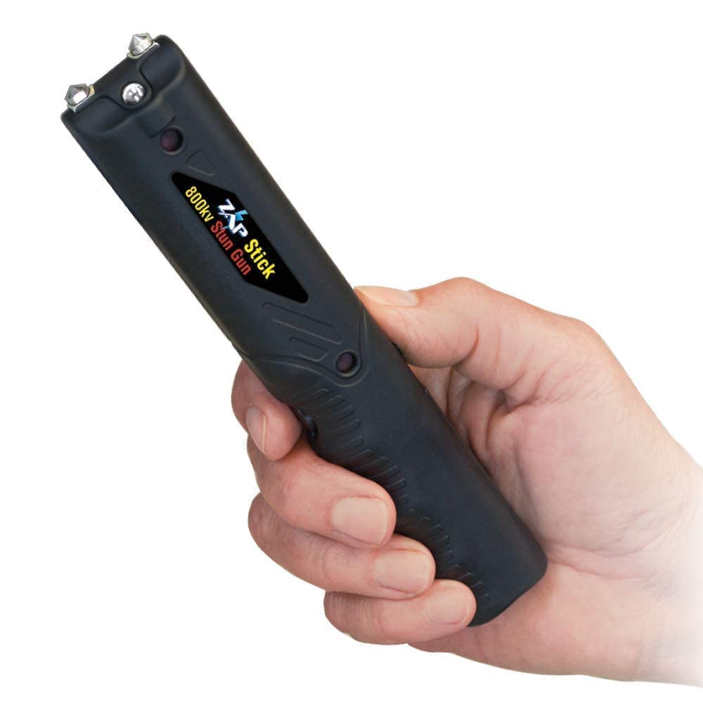 ZAP Stick 800,000V Stun Gun with Flashlight, Black