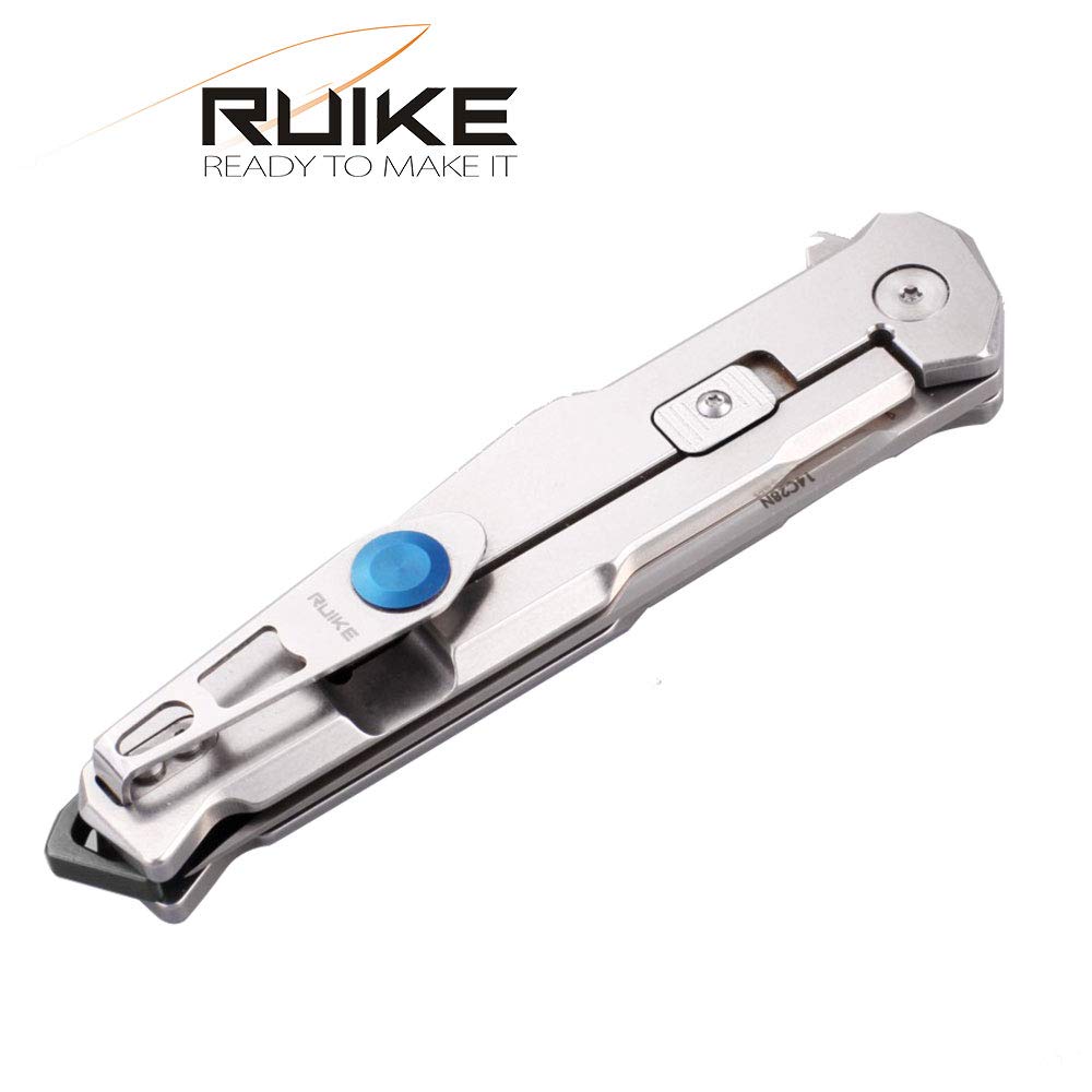 Ruike Tactical Pocket Knife for Men Folding Knife Frame Lock 14C28N Steel Camping Knives Small Hiking Work Utility Knife Blet Clip Women Gifts EDC Tool Gear P108-SF