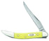 Case WR XX Pocket Knife Yellow Synthetic Small Texas Toothpick Cv Item #091 - (310096 Cv) - Length Closed: 3 Inches