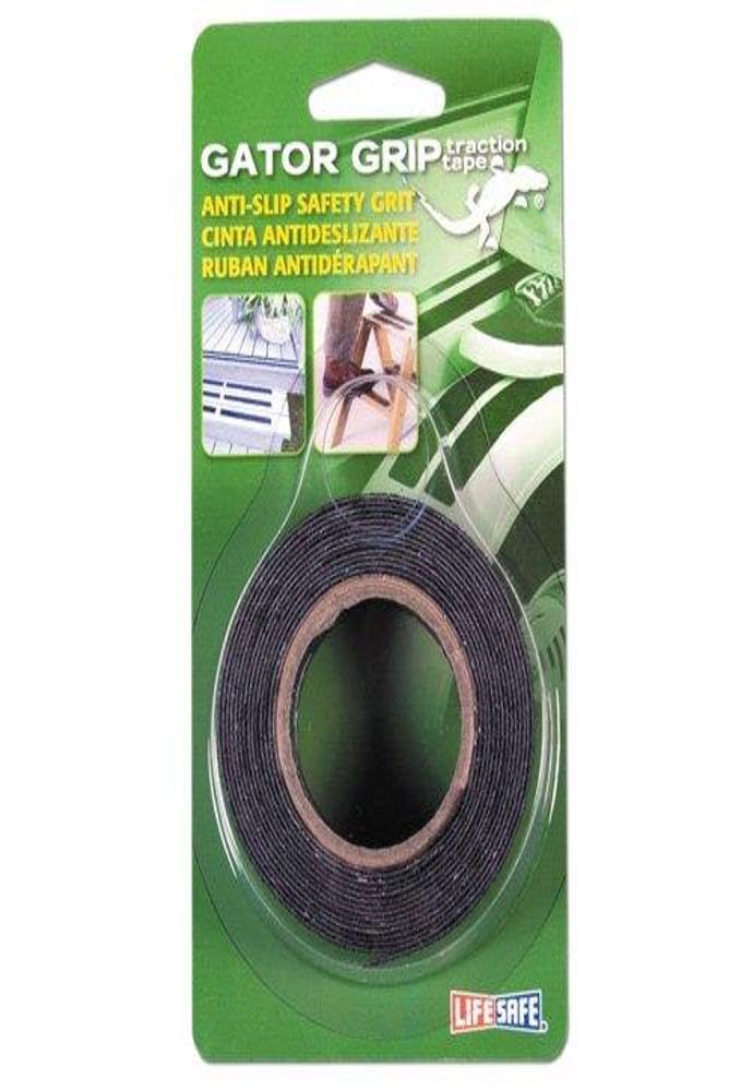 Incom Manufacturing: Life Safe Premium Grade High Traction Abrasive Non Slip 60 Grit Indoor Outdoor Anti-Slip Adhesive Grip Safety Tape, 1 Inch x 8 ft., Black