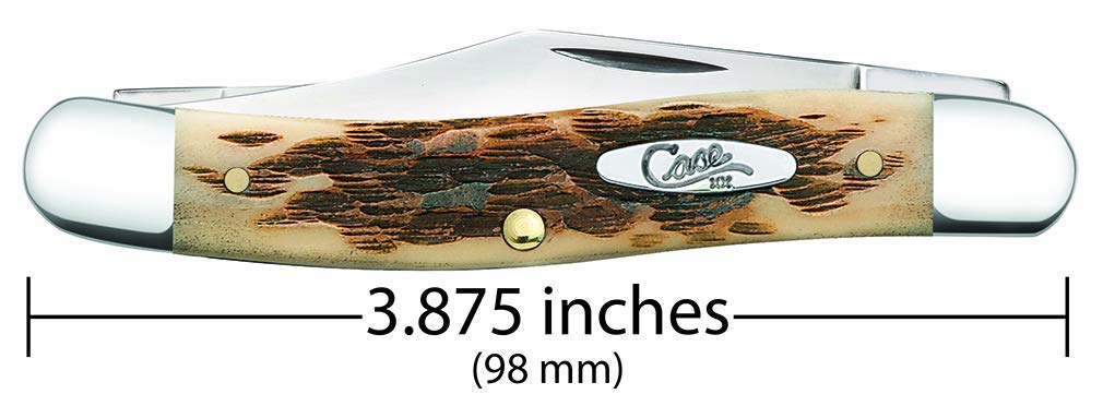Case XX WR Folding Pocket Knife 3 Blade Stockman 3 7/8 Inches Closed (Amber Bone)