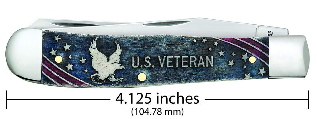 Case WR XX Pocket Knife United States Veterans Trapper Gift Set Item #16300 - (6254 SS) - Length Closed: 4 1/8 Inches