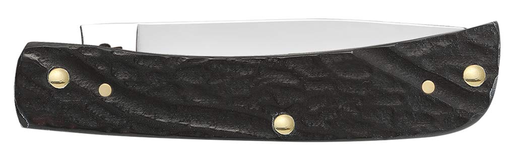 Case WR XX Pocket Knife Rough Black Synthetic Sod Buster Jr Item #18229 - (6137 SS) - Length Closed: 3 5/8 Inches