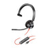 Plantronics Poly Blackwire 3310 Microsoft USB-C Headset - Mono - USB Type C - Wired - 32 Ohm - 20 Hz - 20 kHz - Over-The-Head - Monaural - Supra-aural - Noise Cancelling Microphone