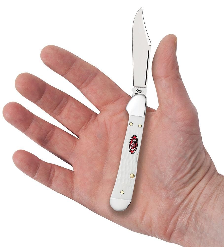 Case WR XX Pocket Knife Sparxx White Jigged Synthetic Mini Copperlock Item #60185 - (61749L SS) - Length Closed: 3 5/8 Inches