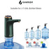 Electric Rechargeable Portable Drinking Water Dispenser for 5 Gallon Bottle, 600ml Quantitative Water Pump, USB Charging Water Bottle Pump for 2, 3, 4, 5 Gallon Water Jug (Green)