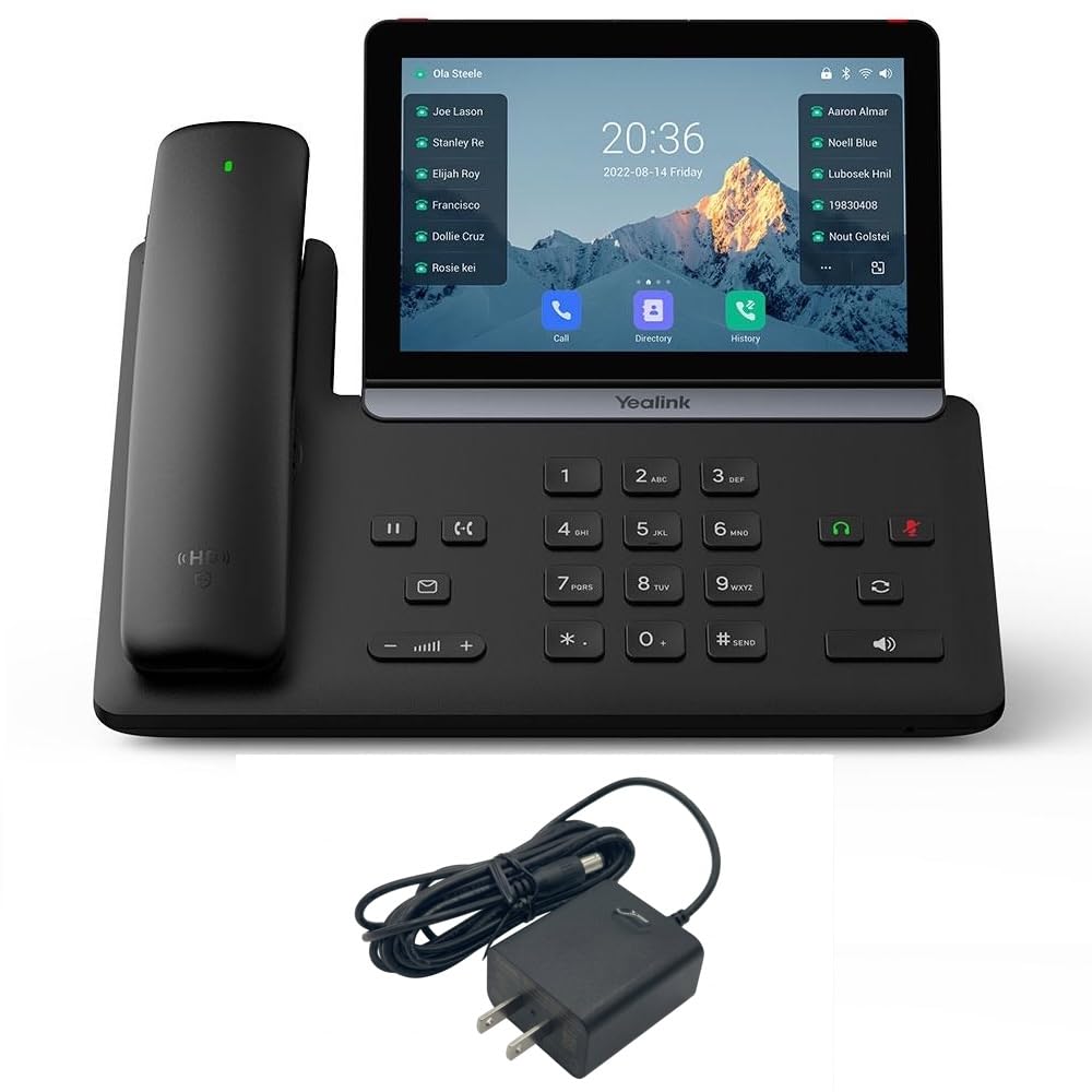 Yealink T88W Pro IP Phone - Corded/Cordless - Corded/Cordless - Bluetooth, Wi-Fi - 10 Multiple Conferencing - Wall Mountable, Desktop, Stand Mountable