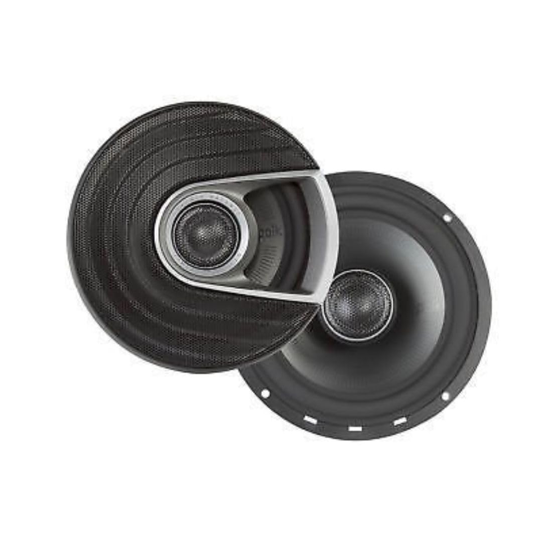Polk Audio MM522 Mobile Monitor Series 5.25 Coaxial Car Speakers - Ultra-Marine Certified 2-Way Boat & Car Audio, 50-40kHz Frequency Response, Titanium-Plated Woofer Cone & Terylene Dome Tweeter