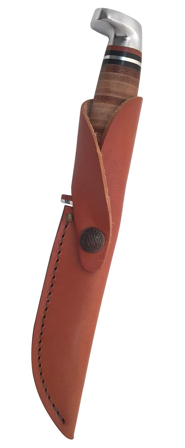Case WR XX Pocket Knife Fixed Blade Polished Leather Item #381 - (316 5 SS) - Length Closed: 9 1/2 Overall Inches