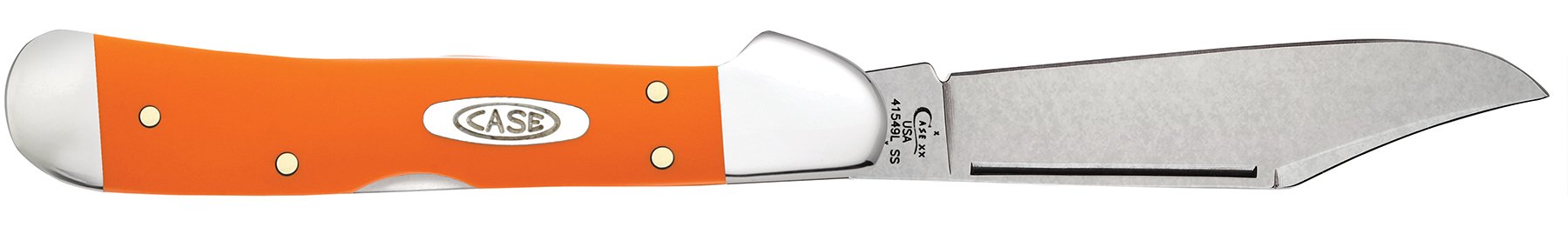 Case XX WR Pocket Knife, ORANGE SYNTHETIC COPPERLOCK ItemNumber 80508 - (41549L SS) Length Closed: 4 1/4 Inches