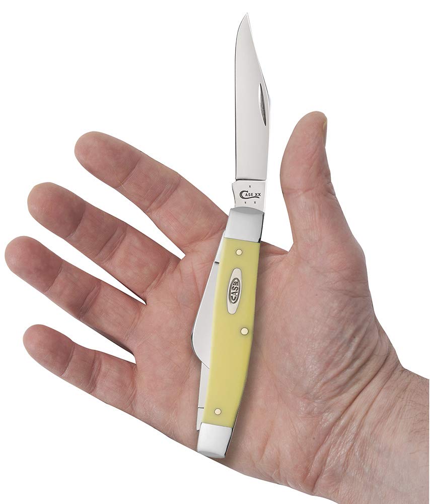 Case WR XX Pocket Knife Yellow Synthetic Large Stockman Item #203 - (3375 CS) - Length Closed: 4 1/4 Inches