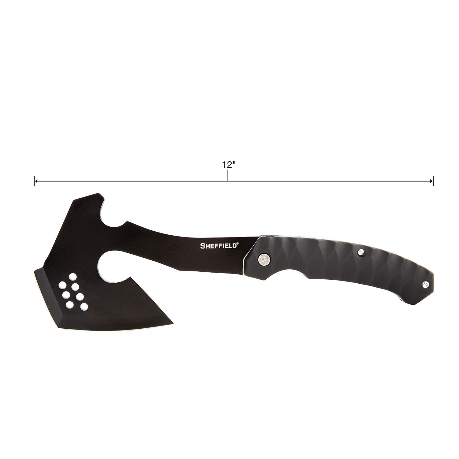 Sheffield 12153 Standoff Tactical Tomahawk with Sheath, Survival Hatchet Lightweight, Hatchet Camping Survival, Hand Hatchets, Axe Throwing Hatchet