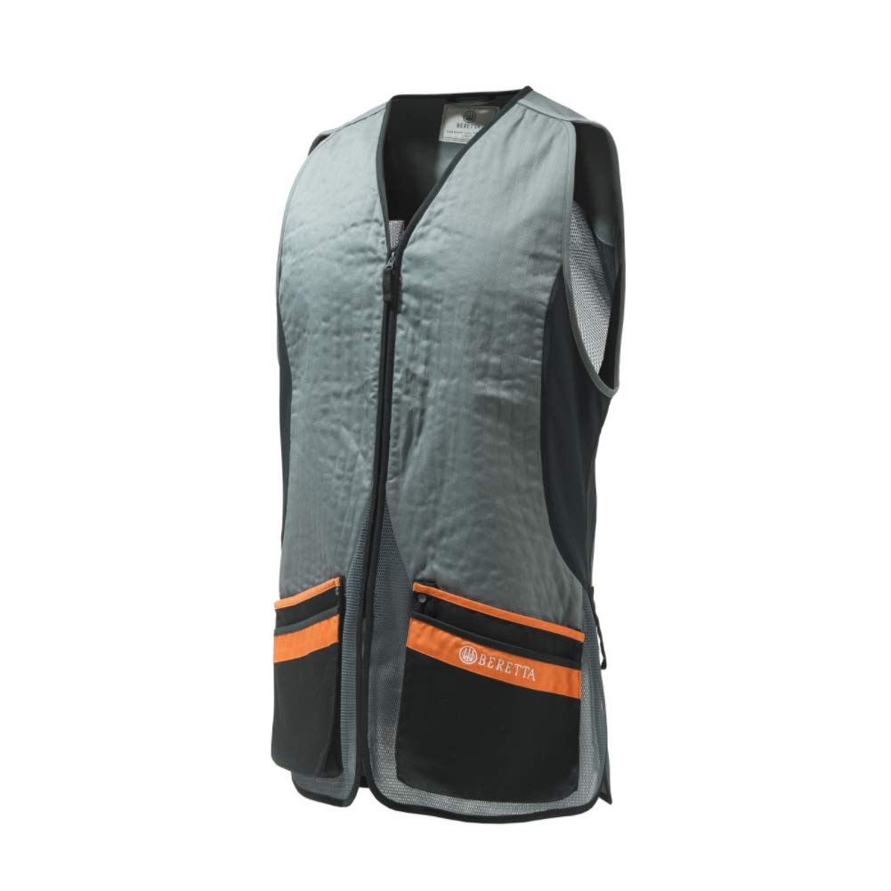 Beretta Men's Silver Pigeon Evo Range Hunting Vest, Grey/Orange, Large