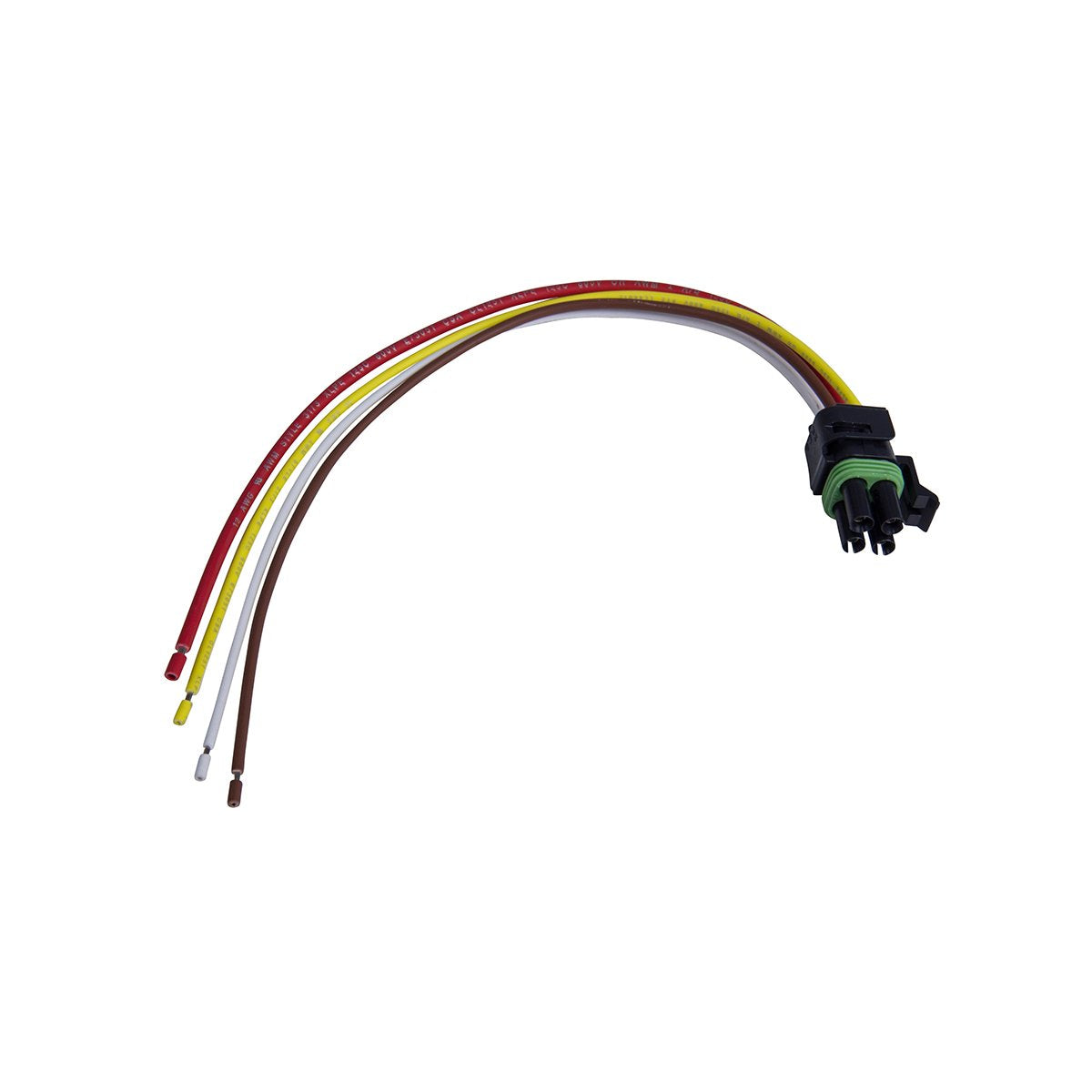 Kwikee Replacement Electric RV Step 4-Way Wiring Plug with Packard Connector for 5th Wheel RVs, Travel Trailers and Motorhomes, 4-Pin Pre-Wired Harness with Male Connection - 369243