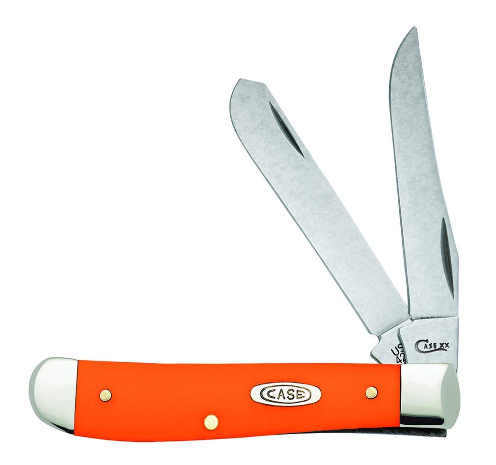 Case WR XX Pocket Knife Orange Synthetic Mini Trapper Item #80505 - (4207 SS) - Length Closed: 3 1/2 Inches