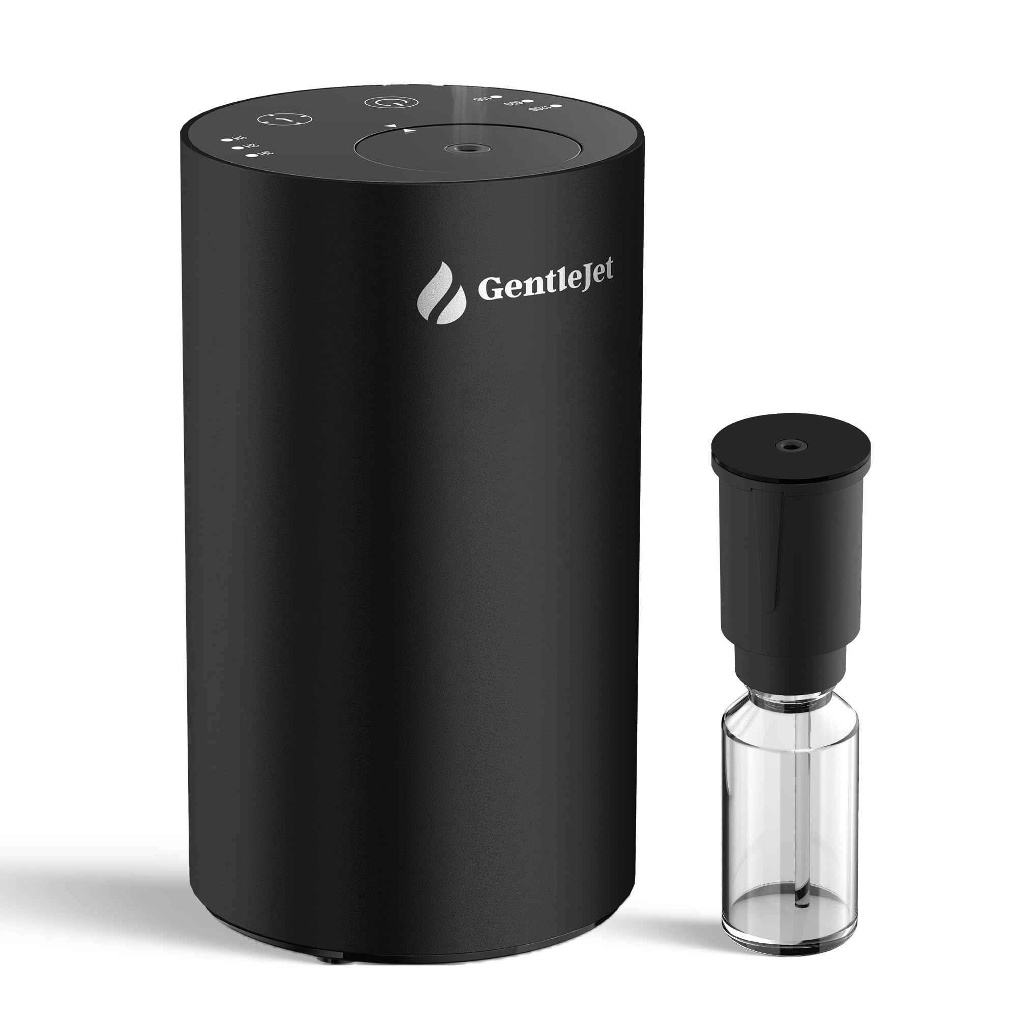 GentleJet LiteMist Waterless Nebulizing Essential Oil Diffuser – Cold Air Aromatherapy, USB-C Cordless 2000mAh Battery, Aluminum Portable for Home Office Car, 20ml