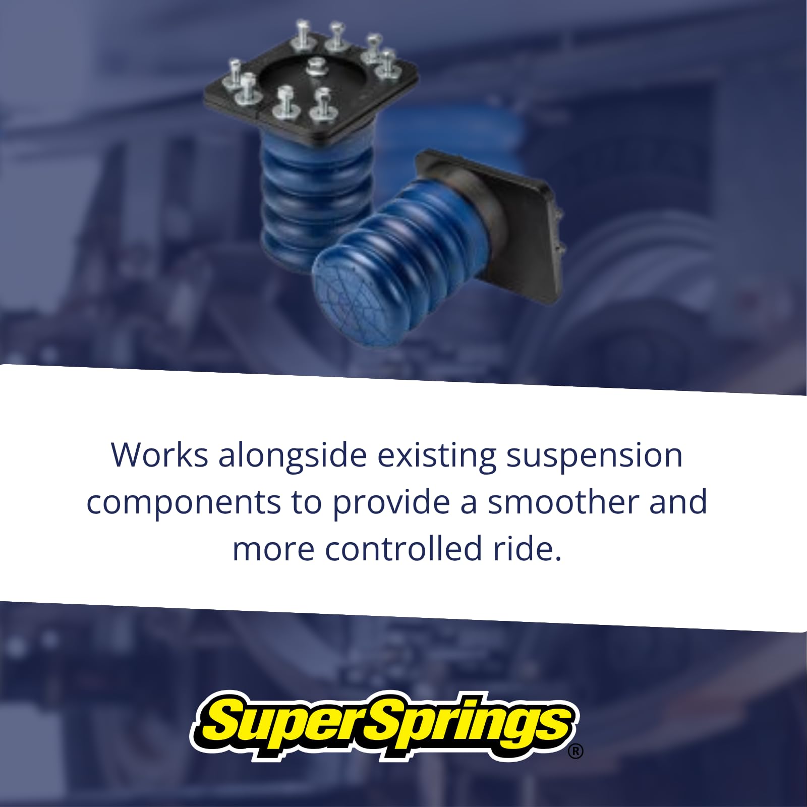 SuperSprings SSR-307-40 | SumoSprings Rear for Dodge RAM 1500, Blue, 1000 lbs.