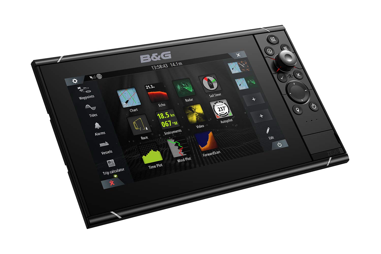 B&G Zeus3S 9-9-inch Sailing Chartplotter with C-MAP US Cartography