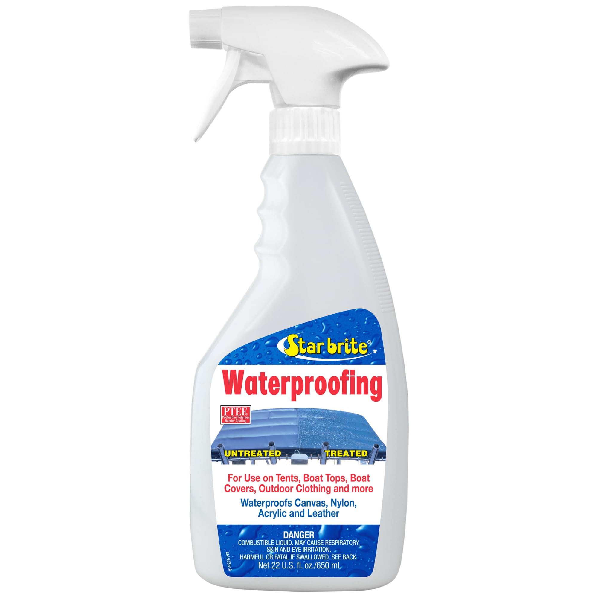 STAR BRITE 081922XX Fabric Waterproofer with Stain Repellent and UV Protection - 22 oz.