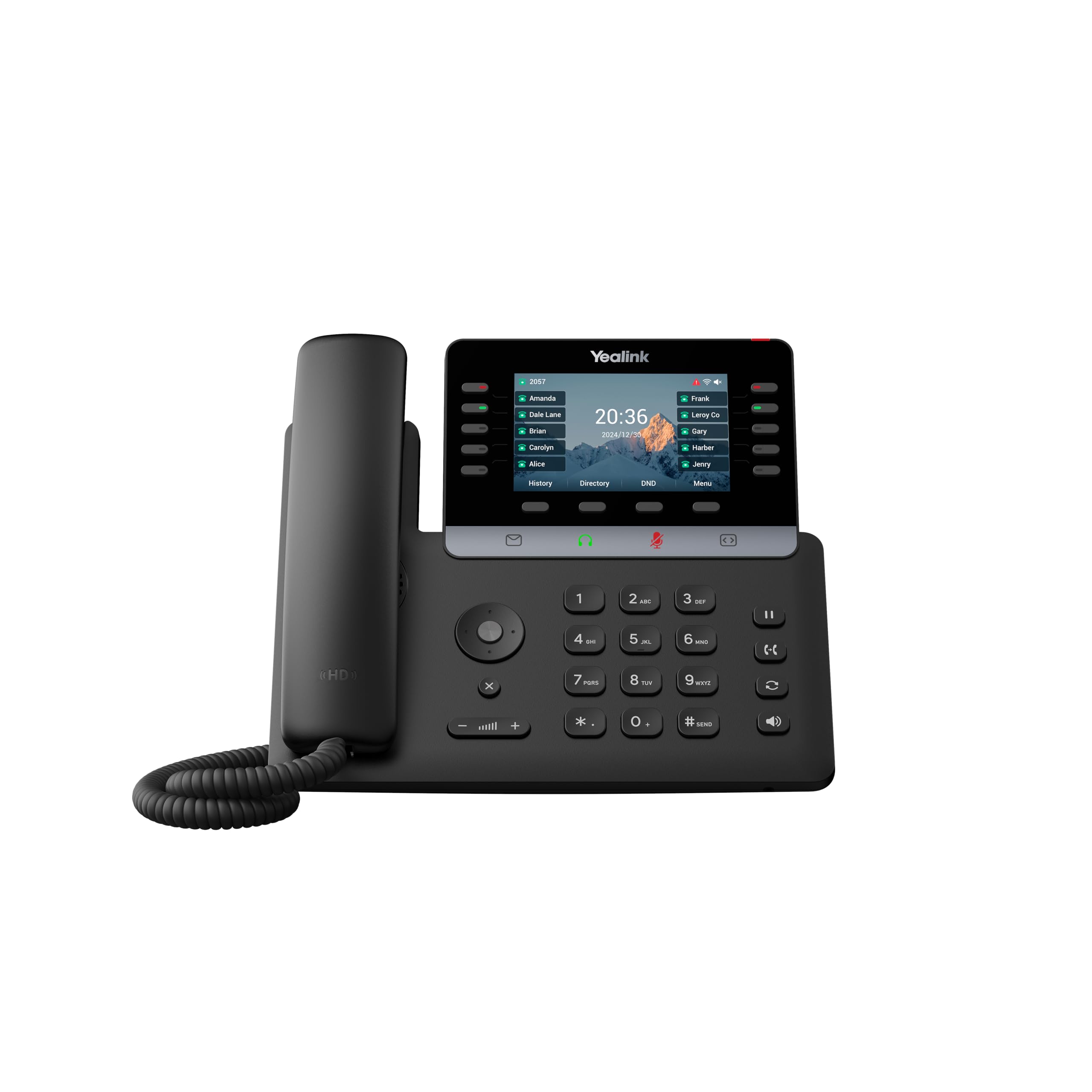 Yealink T74W IP Phone - Corded - Corded/Cordless - Bluetooth, Wi-Fi - 10 Multiple Conferencing - Wall Mountable