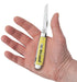 Case WR XX Pocket Knife Yellow Synthetic Mini Trapper-John 3:16 Item #8850 - (3207 SS) - Length Closed: 3 1/2 Inches