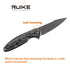Ruike Tactical Folding Knife Small Pocket Knife with Clip EDC Camping Fishing hiking Knives Frame Lock 14C28N Steel Black Outdoor Indoor Work Utility Knife Tool Men Women Blet P128-SB
