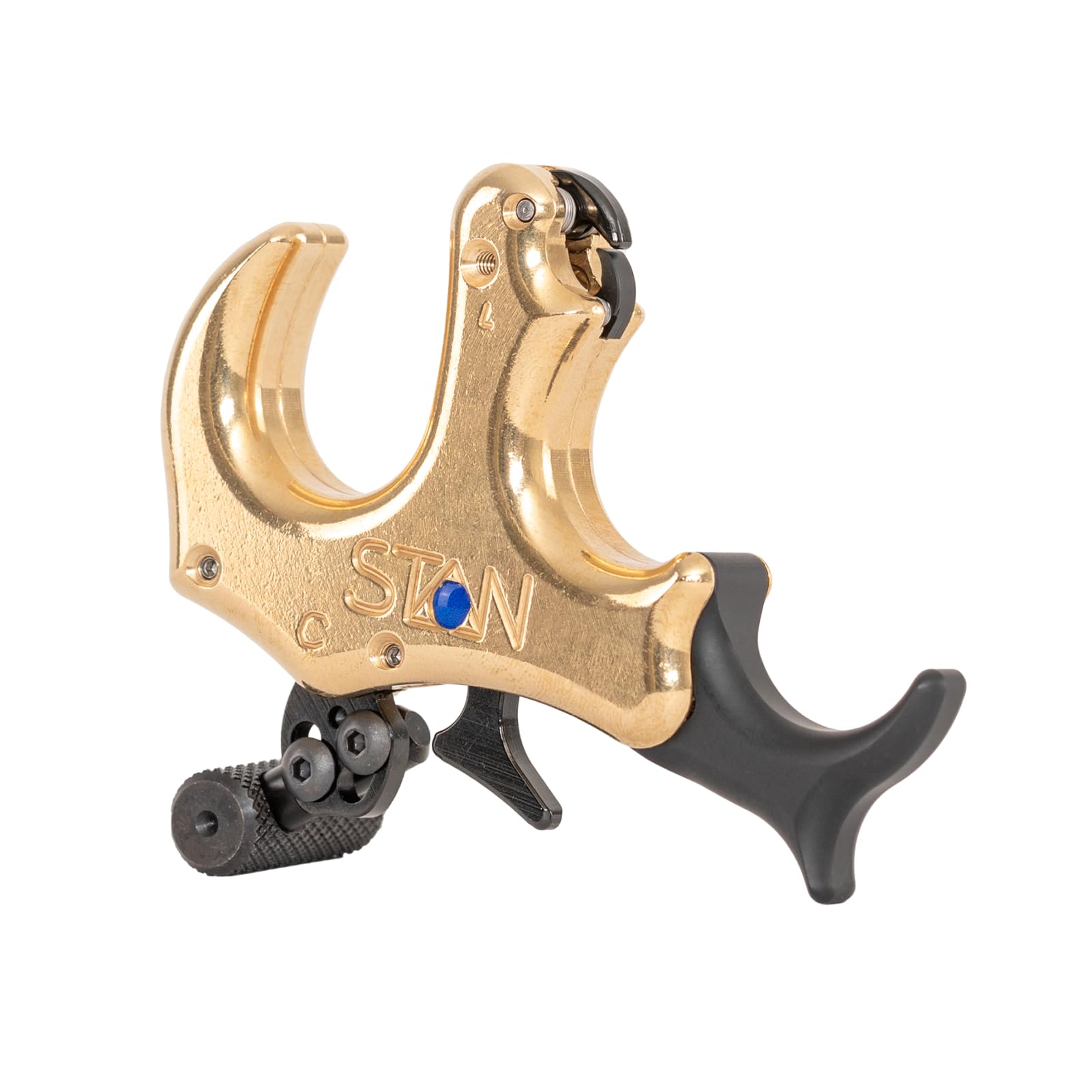 Stan OnneX Clicker Thumb Bow Release Aid for Archery & Hunting - Adjustable, DLC-Coated Resistant Internals, Smooth Action, Click-Feedback System, Modular 3 or 4 Finger Fit, Heavy Metal, Large