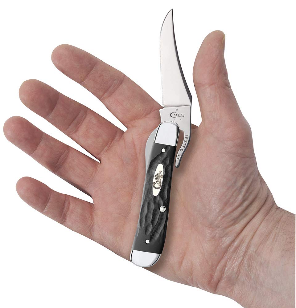 Case XX WR Pocket Knife Rough Black Jigged Synthetic Russlock Item #18224 - (61953L SS) - Length Closed: 4 1/4 Inches