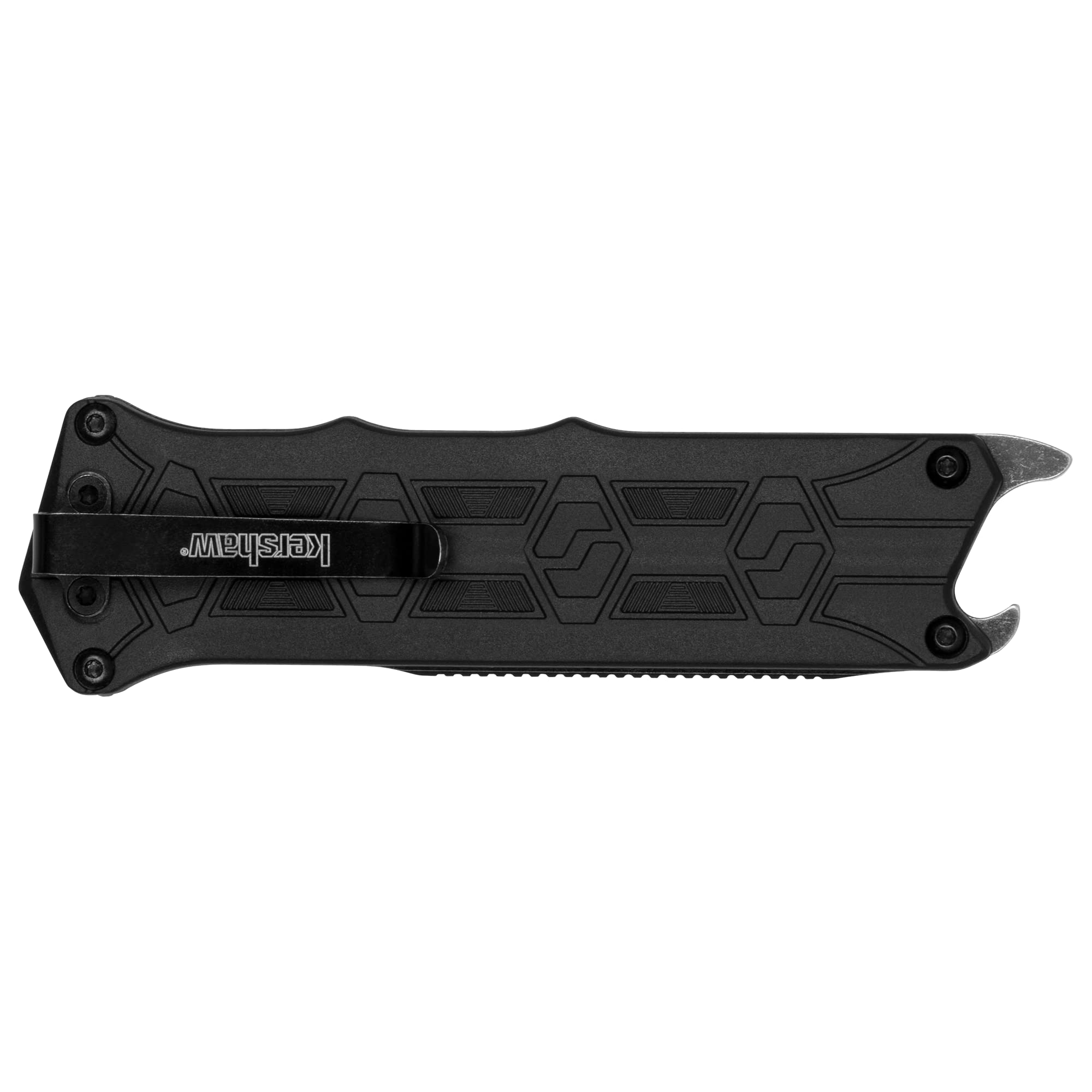 Kershaw Interstellar Pocket Knife, 2.7 Inch Stainless Steel Tanto Partially Serrated Blade, EDC with Manual Opening, Single-Position Pocketclip, Everyday Carry Pocket Knife for Men and Women