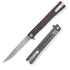 Ocaso - Solstice Gentleman's Knife, 3.5" 120-Layer German Damascus Steel, Carbon Fiber and Titanium Handle, Ambidextrous Deep Carry Pocket Clip, Dark Matter Red 10IFR