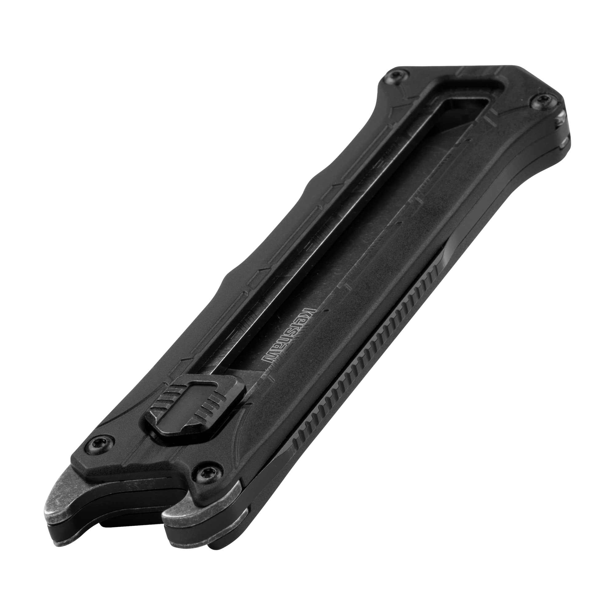 Kershaw Interstellar Pocket Knife, 2.7 Inch Stainless Steel Tanto Partially Serrated Blade, EDC with Manual Opening, Single-Position Pocketclip, Everyday Carry Pocket Knife for Men and Women