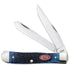Case WR XX Pocket Knife Navy Blue Jigged Bone Trapper Item #7051 - (6254 SS) - Length Closed: 4 1/8 Inches