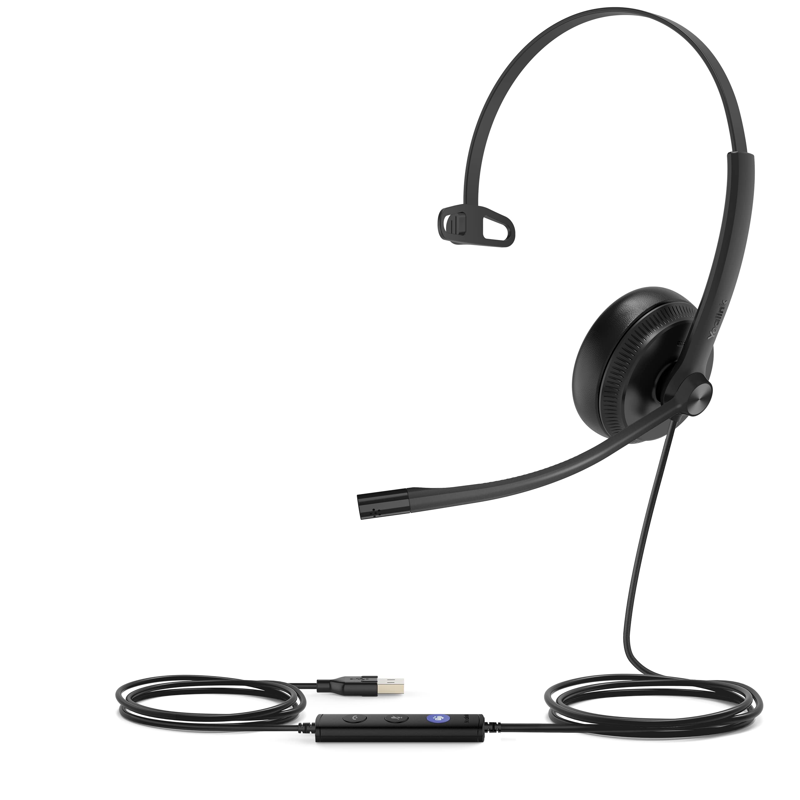 YeaLink UH34 Noise Canceling Mono On-Ear Headset, MT Certified