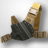GunfightersINC Kenai Chest Holster for a Glock - MAS Grey/Coyote (Model - 17, Right)