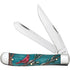 Case XX WR POCKET KNIFE TRAPPER - CARDINAL EMBELLISHED NATURAL BONE W/COLOR WASH, ITEM 39159, LENGTH CLOSED 4 1/8 INCH (6254 SS)