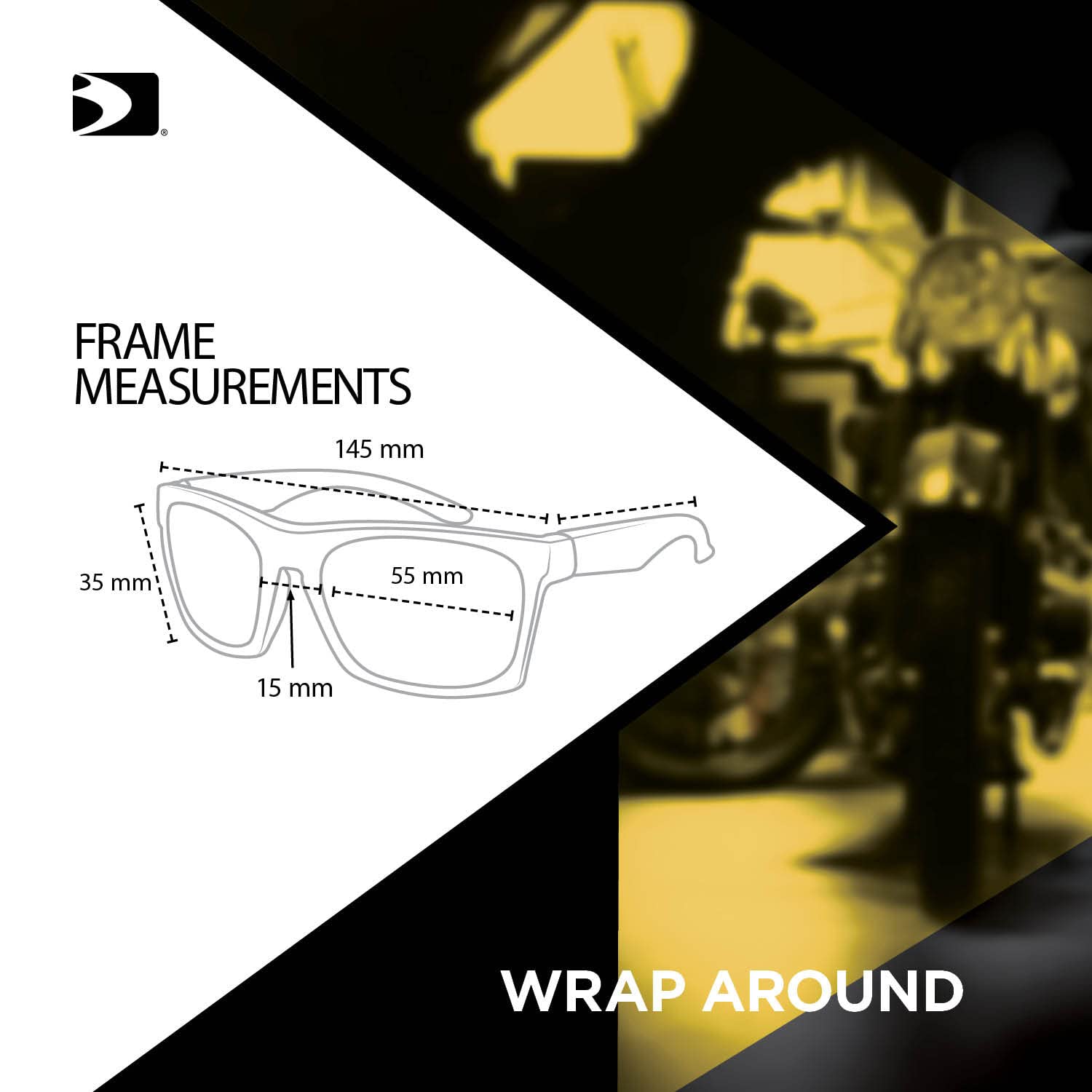 Bobster ® Wrap Around, Yellow Lens